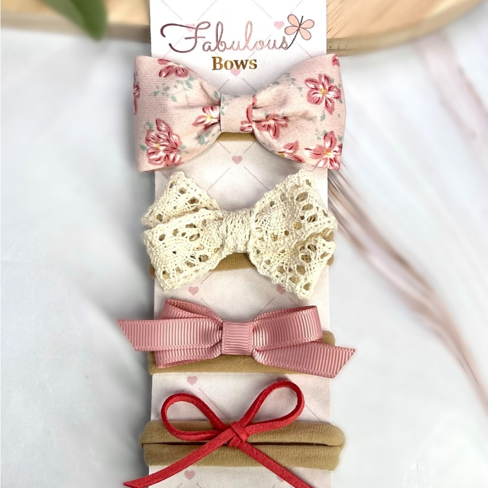 Chic Floral and Lace Hair Bow Collection